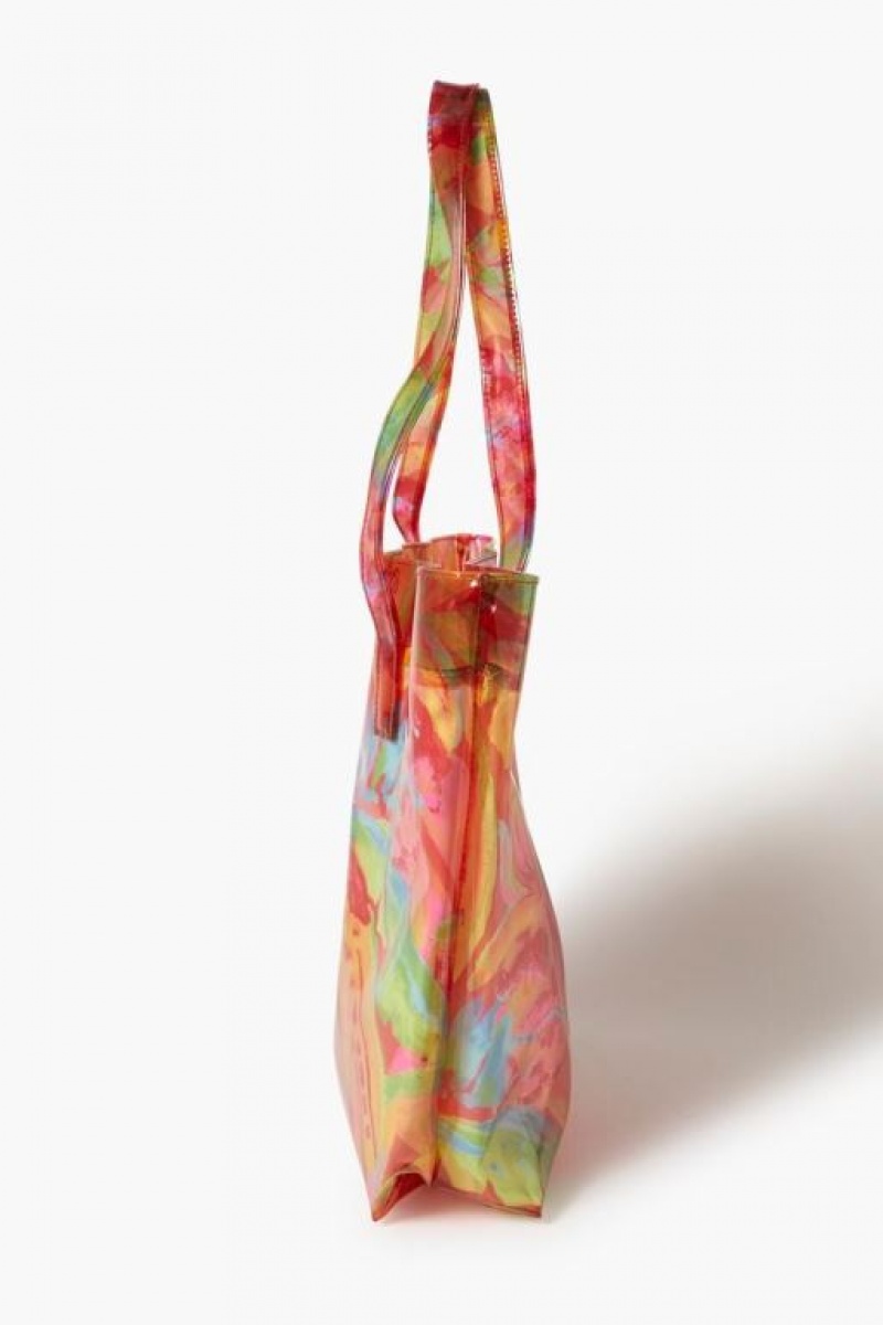 Bolsas Forever 21 Tropical Floral Print Tote Mujer Rosas | s47OSTkRNUX