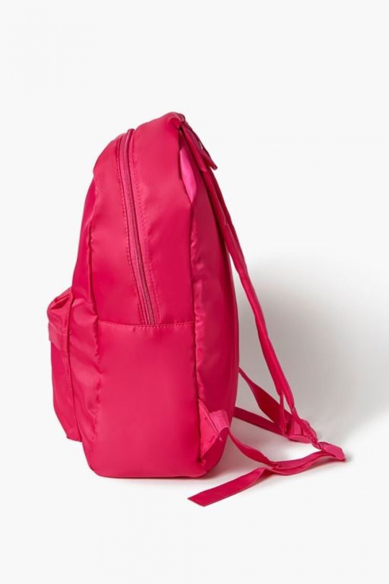 Bolsas Forever 21 Zip Top Nylon Backpack Mujer Rosas | Ervs5O9ErIl