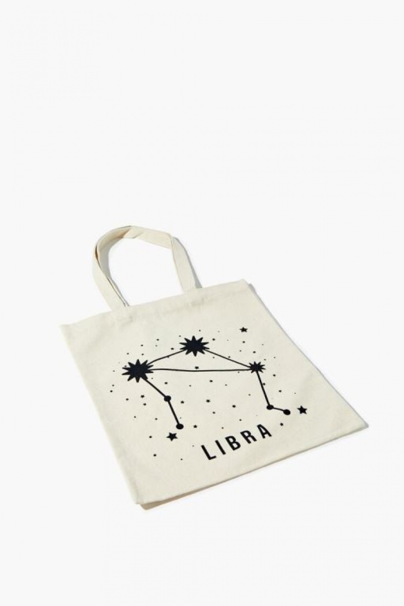 Bolsas Forever 21 Zodiac Constellation Tote Mujer Beige | H4kc0y5JXLx