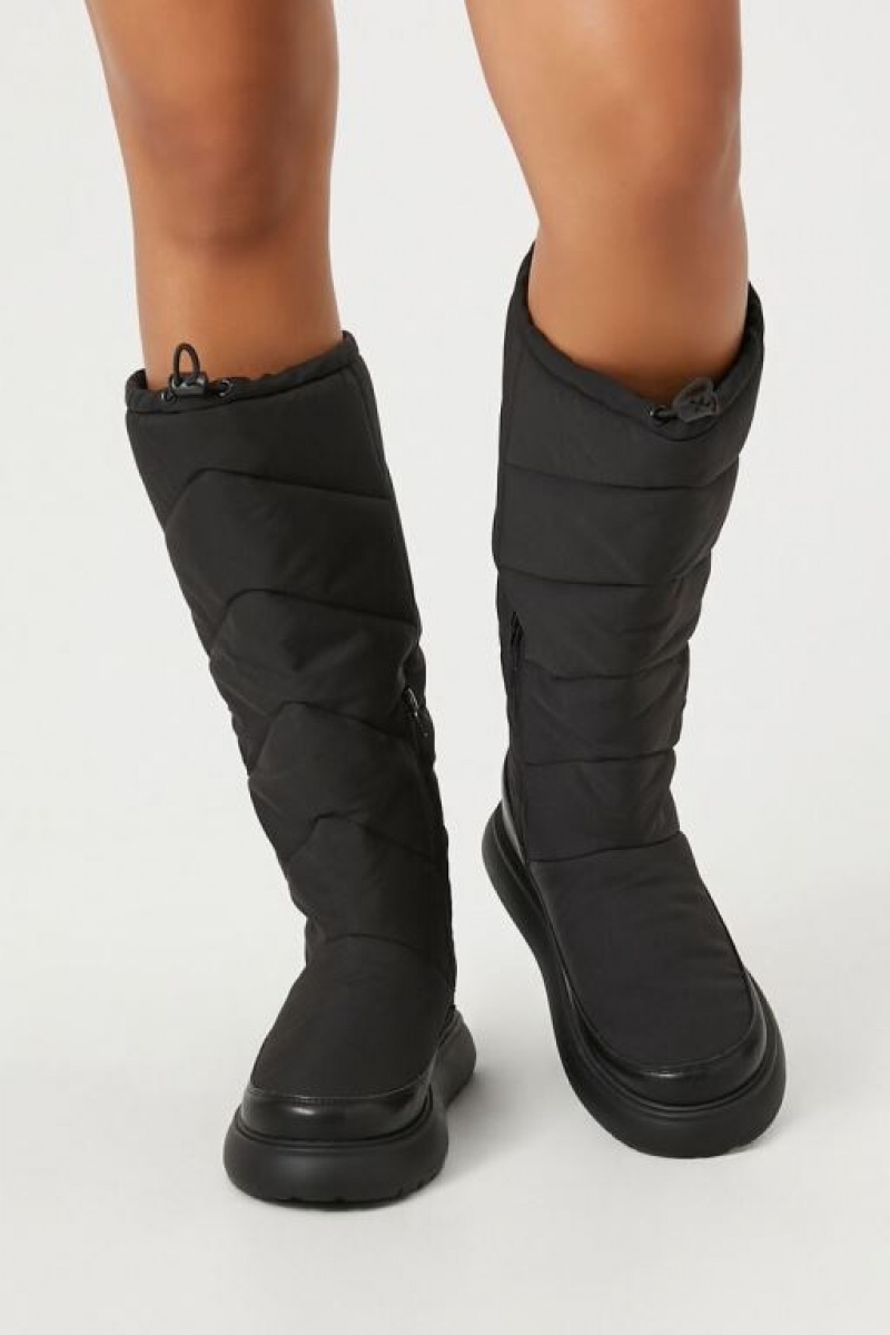 Botas Forever 21 Acolchado Knee High Mujer Negras | IFKc8HI5yYq