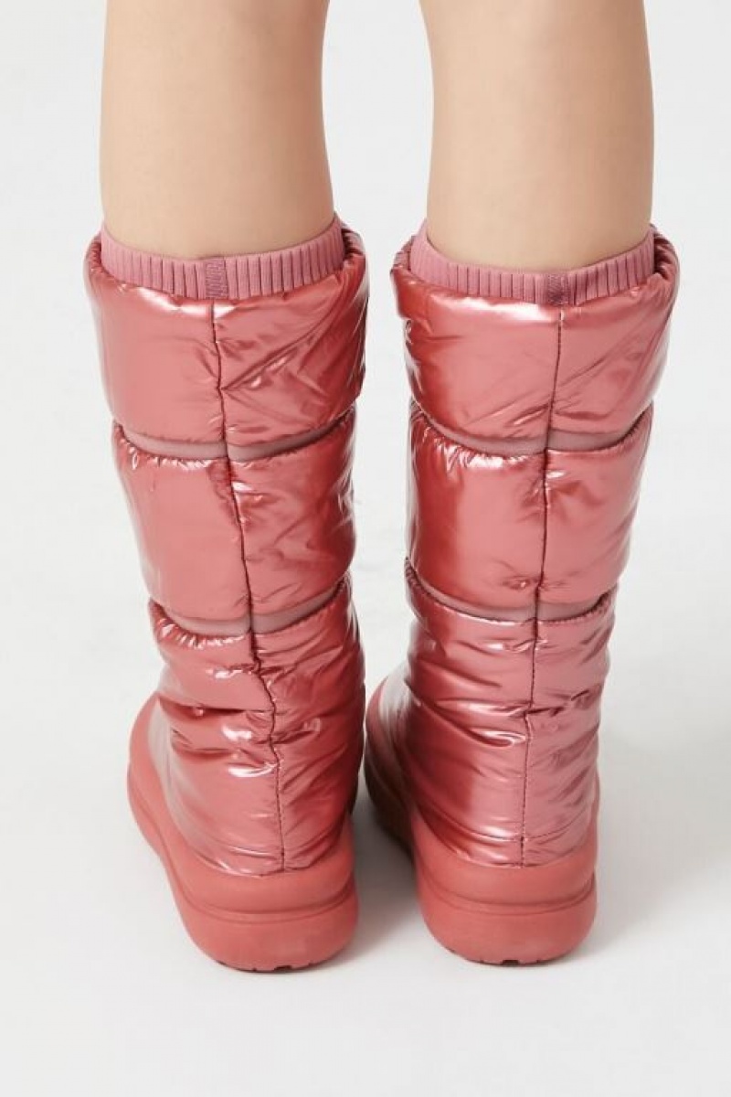 Botas Forever 21 Acolchado Metallic Mujer Rosas Doradas | Aaby0f6tEw4