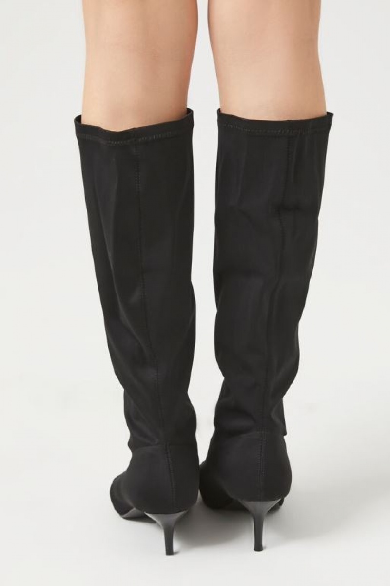 Botas Forever 21 Open Toe Stiletto Mujer Negras | DUas308zB72