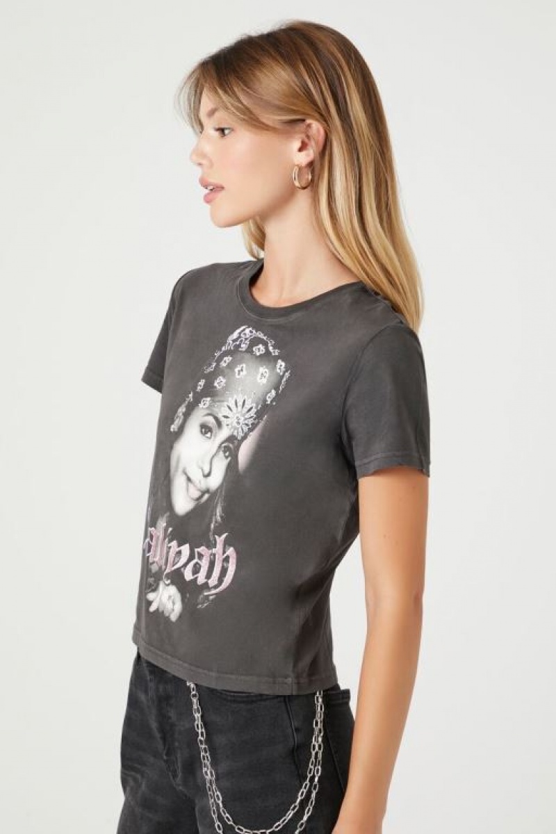 Camisa Forever 21 Aaliyah Estampadas Baby Mujer Gris Multicolor | 36dgf8KZAab