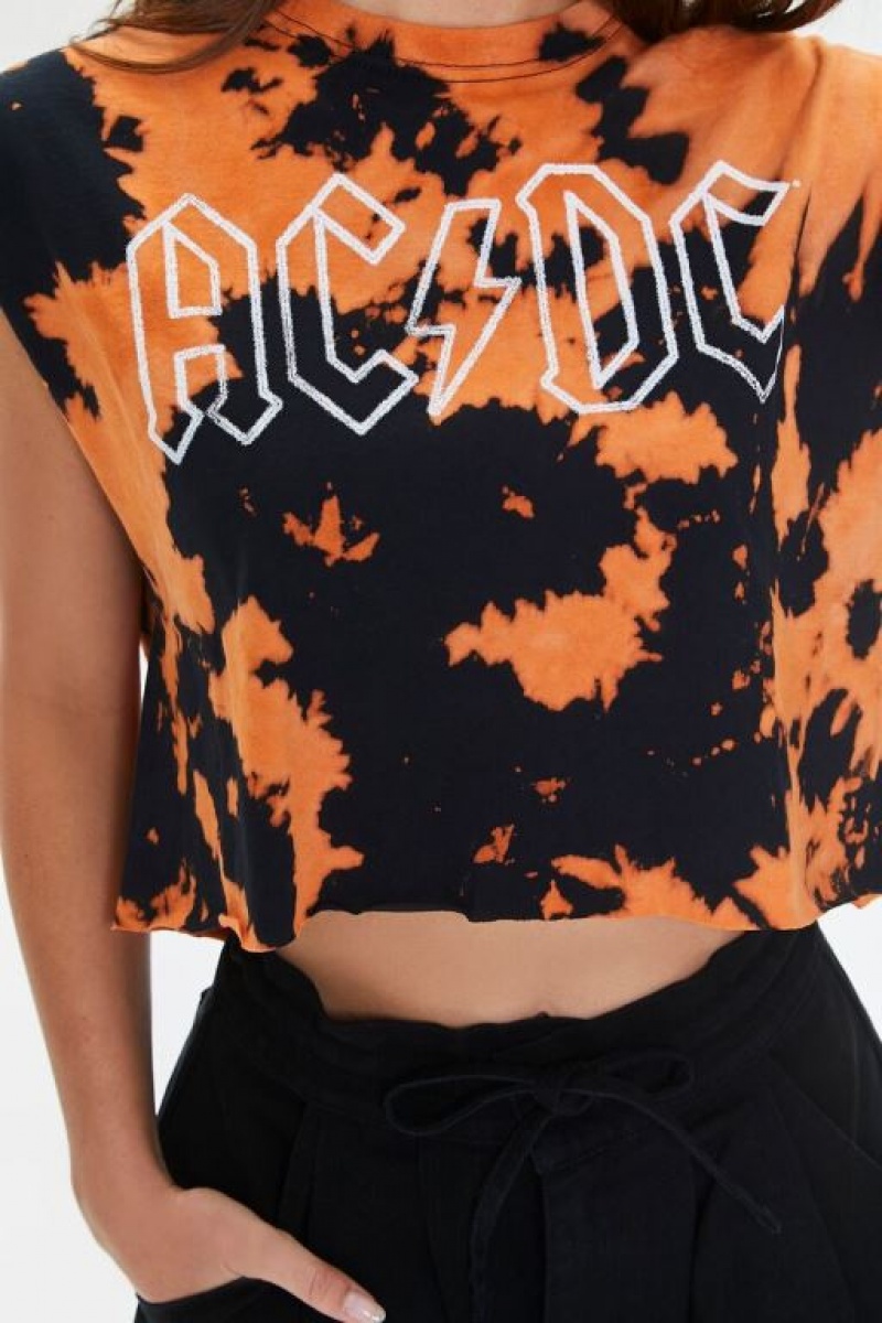 Camisa Forever 21 Acdc Estampadas Bleach Dye Muscle Mujer Negras Multicolor | jCOT2j1EyeZ