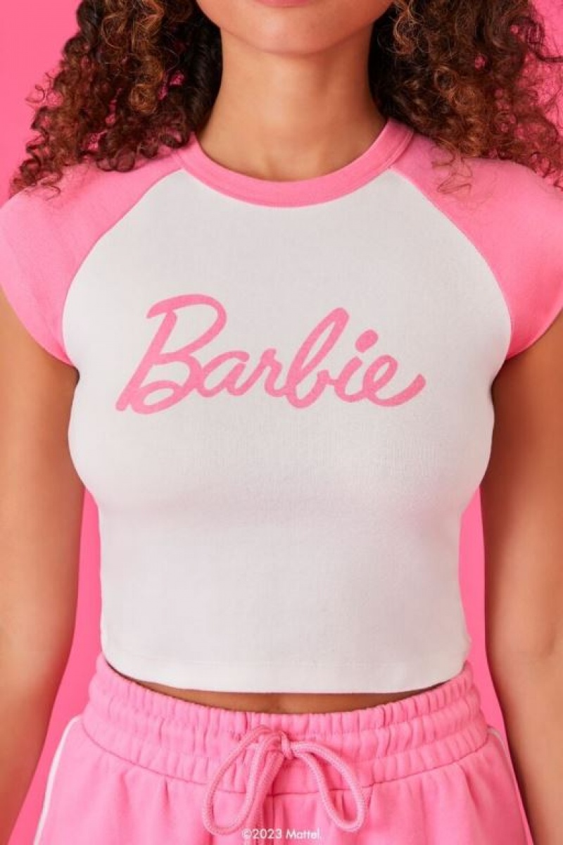 Camisa Forever 21 Barbie Estampadas Raglan Mujer Rosas Multicolor | ZtmoaP3ckBR