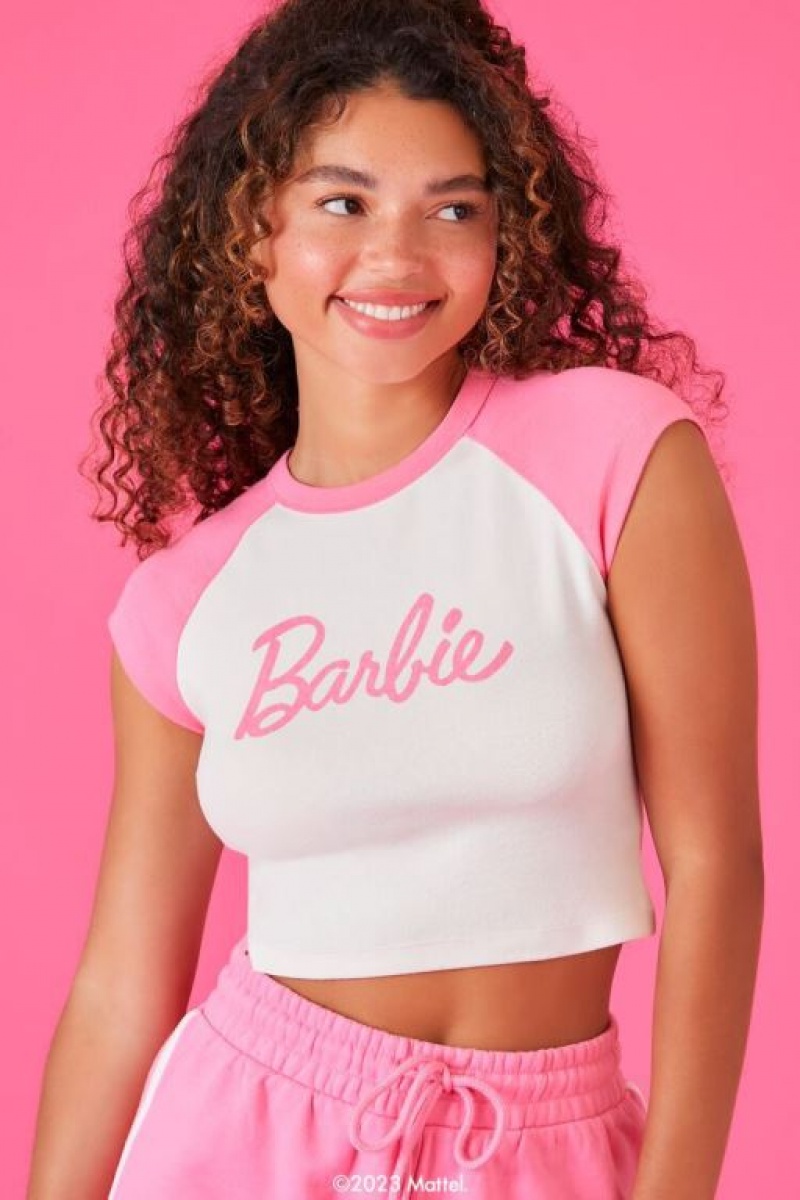 Camisa Forever 21 Barbie Estampadas Raglan Mujer Rosas Multicolor | ZtmoaP3ckBR