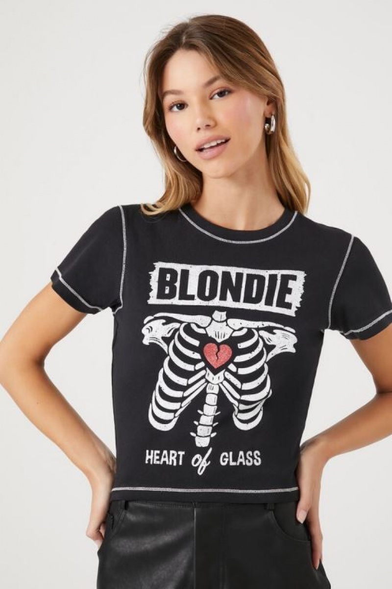 Camisa Forever 21 Blondie Estampadas Baby Mujer Negras Multicolor | dSO0zSszmtw