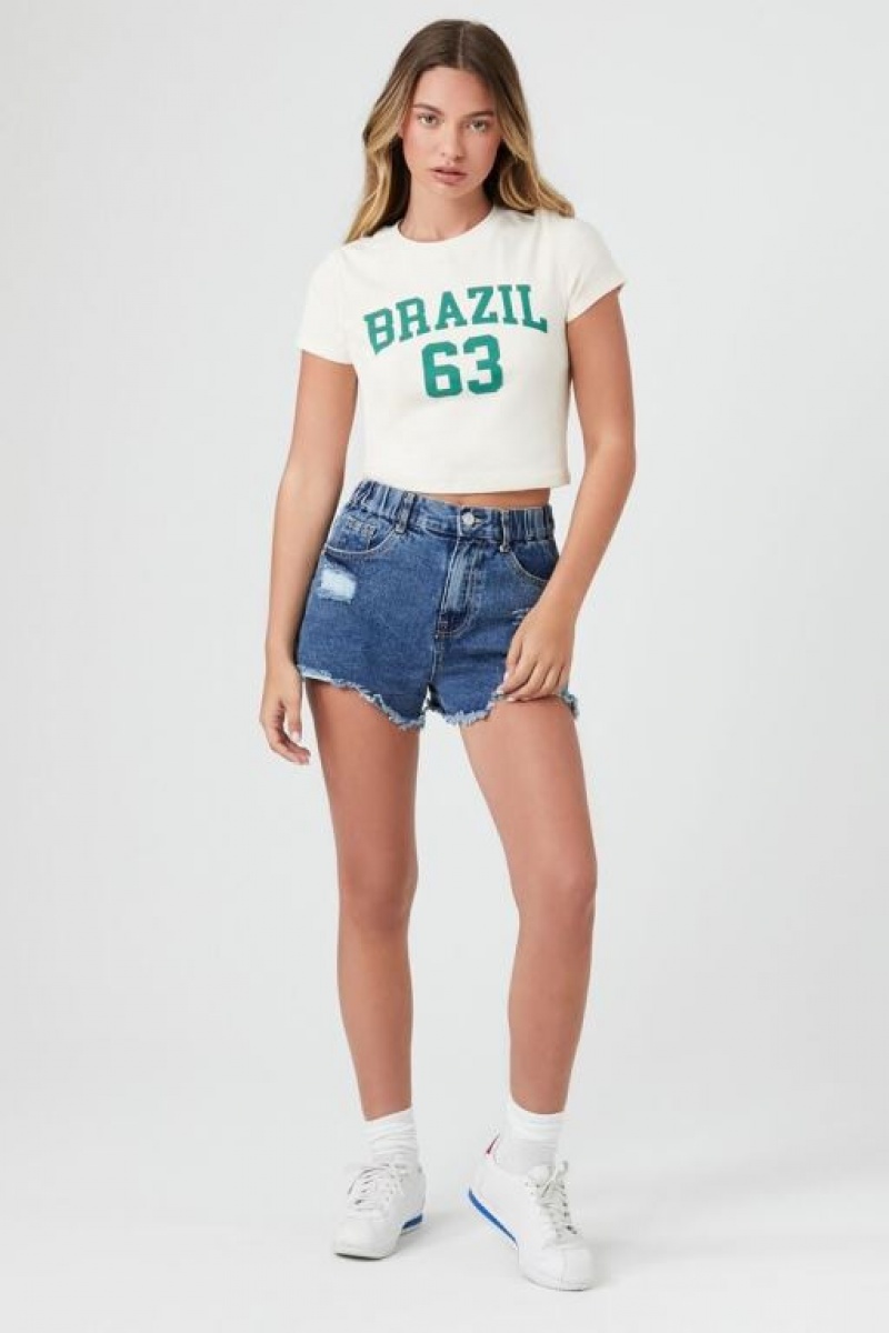 Camisa Forever 21 Brazil Estampadas Baby Mujer Creme Multicolor | yCgbQWxLNaz