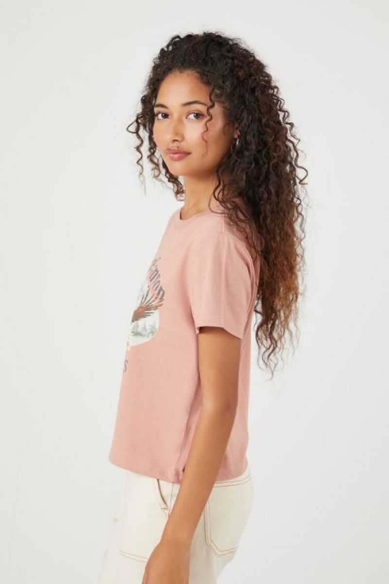 Camisa Forever 21 Cascade Canyon Estampadas Mujer Rojas Multicolor | HrVW50wcLYP