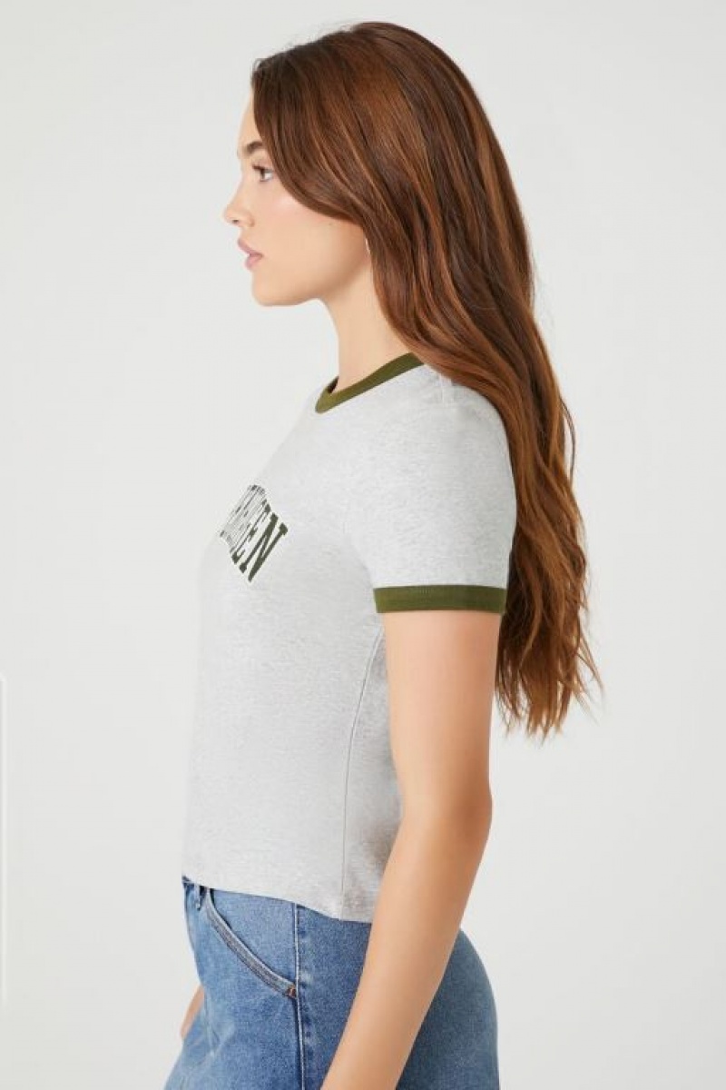 Camisa Forever 21 Copenhagen Ringer Mujer Gris Multicolor | 5il2W20CzJv