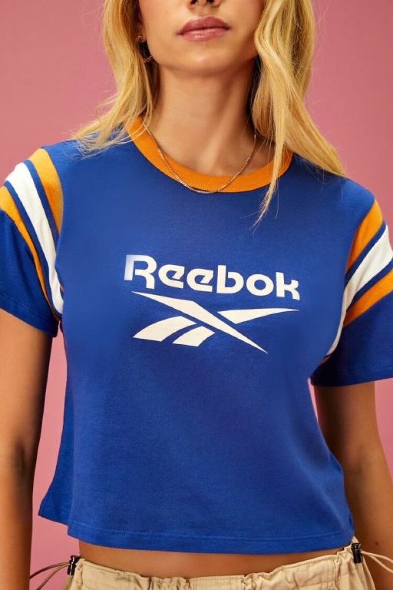 Camisa Forever 21 Cropped Reebok Estampadas Mujer Azules Multicolor | YdB3KLFhHtw