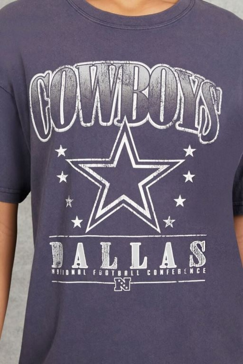 Camisa Forever 21 Dallas Cowboys Estampadas Mujer Azul Marino Multicolor | 9wCcEuQwTTx