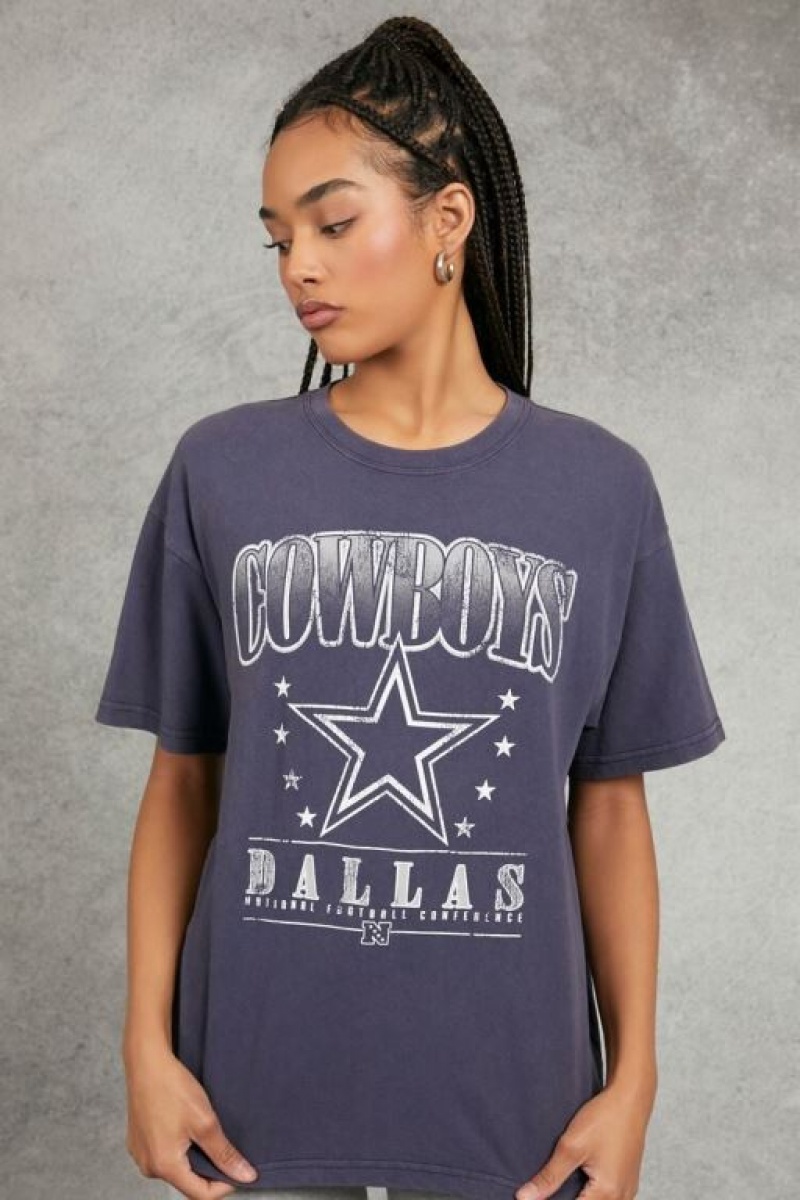 Camisa Forever 21 Dallas Cowboys Estampadas Mujer Azul Marino Multicolor | 9wCcEuQwTTx