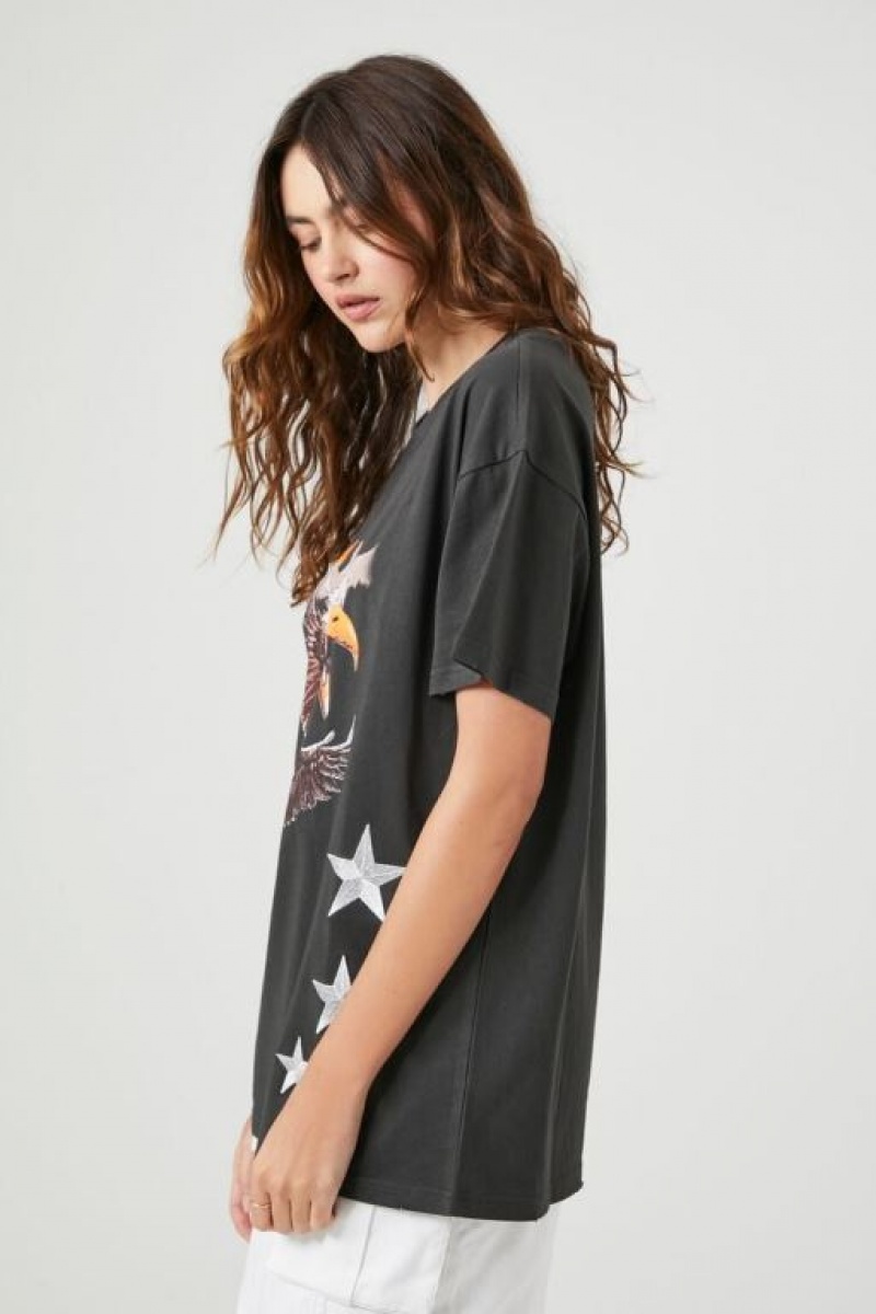 Camisa Forever 21 Eagle Estampadas Mujer Gris Multicolor | cFjAi4C3LwX