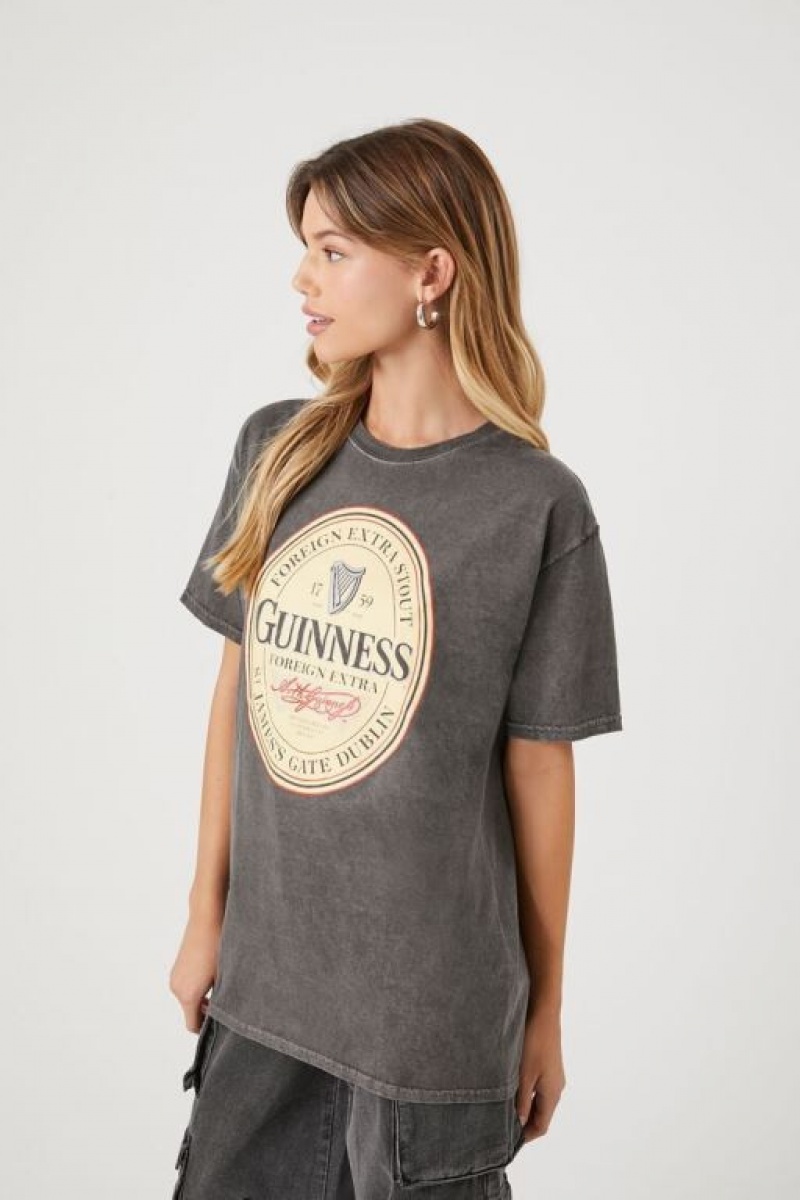 Camisa Forever 21 Guinness Estampadas Mujer Gris Multicolor | fl2Xk4ePE6L