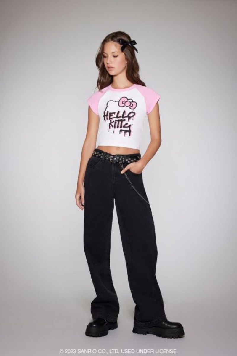 Camisa Forever 21 Hello Kitty Estampadas Raglan Mujer Rosas Multicolor | nHjFFUEdhki