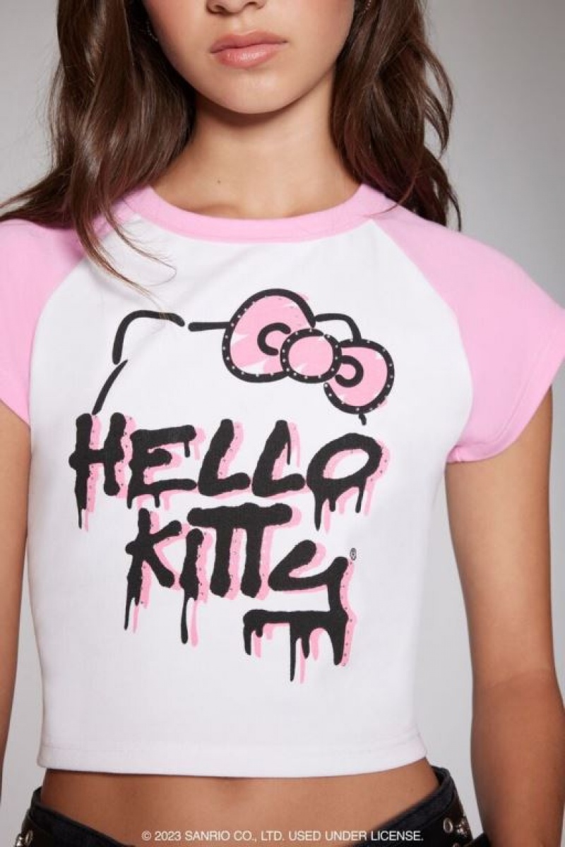 Camisa Forever 21 Hello Kitty Estampadas Raglan Mujer Rosas Multicolor | nHjFFUEdhki