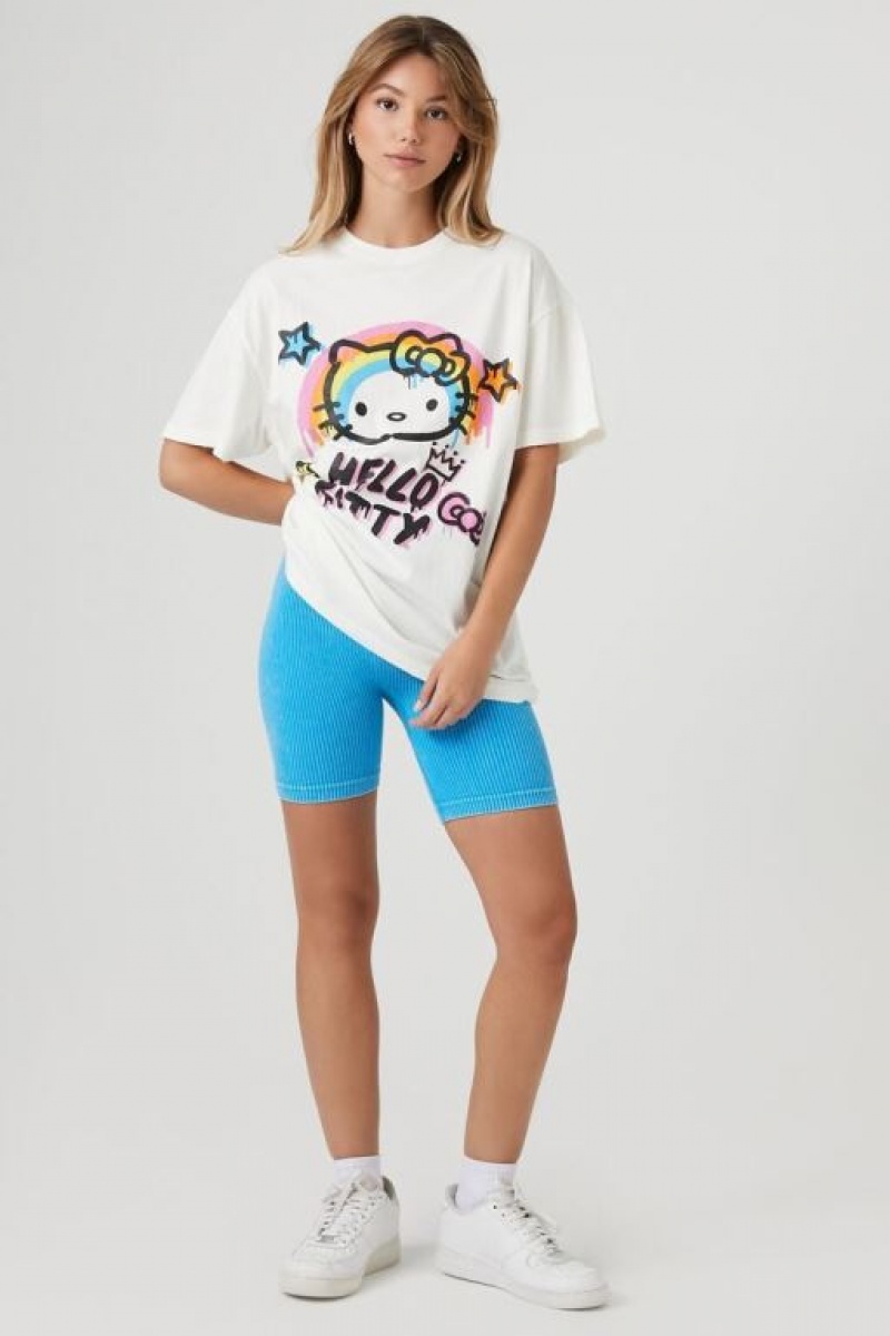 Camisa Forever 21 Hello Kitty Estampadas Mujer Creme Multicolor | t2OYmlizJIL