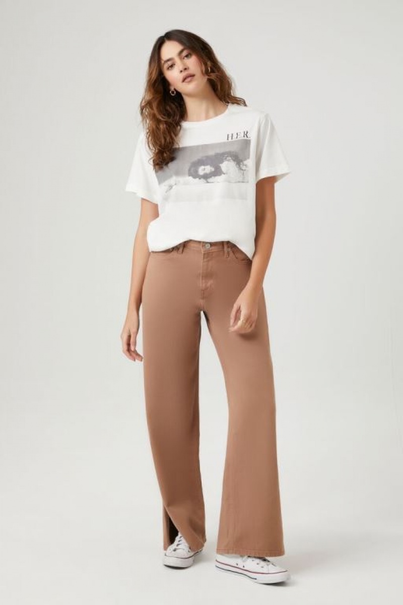 Camisa Forever 21 Her Estampadas Mujer Blancas Negras | OlBbbjQxPdH