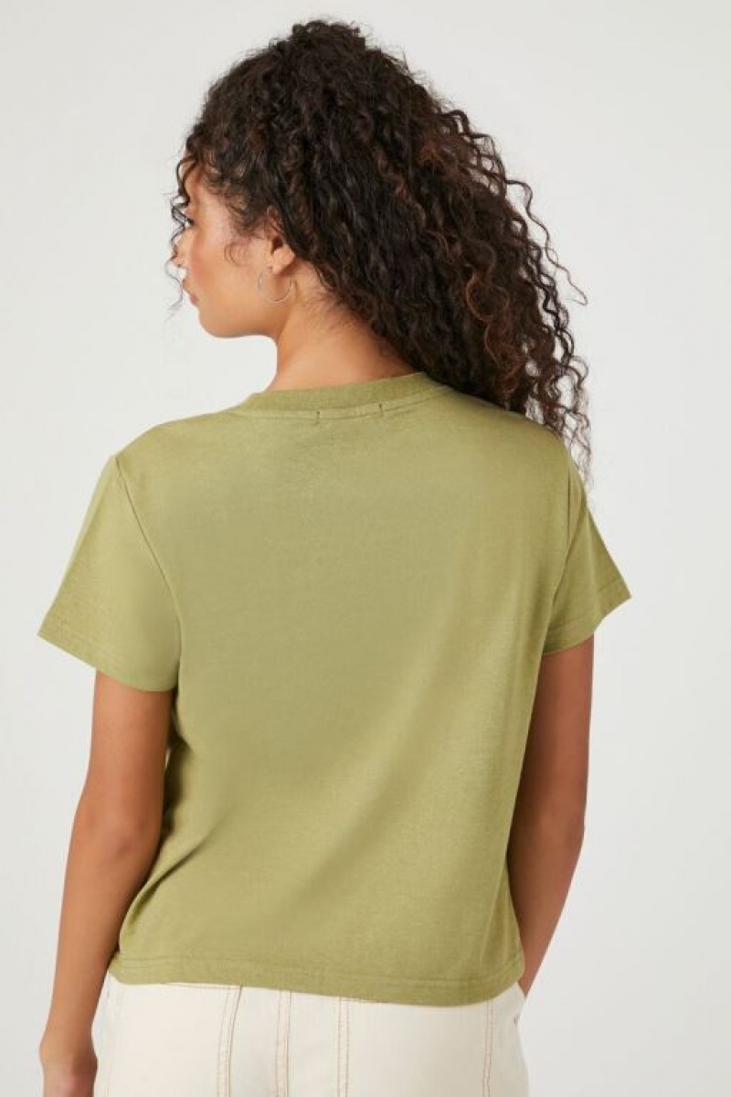 Camisa Forever 21 Jasper National Park Estampadas Mujer Verde Multicolor | hFAEe9Hlonk