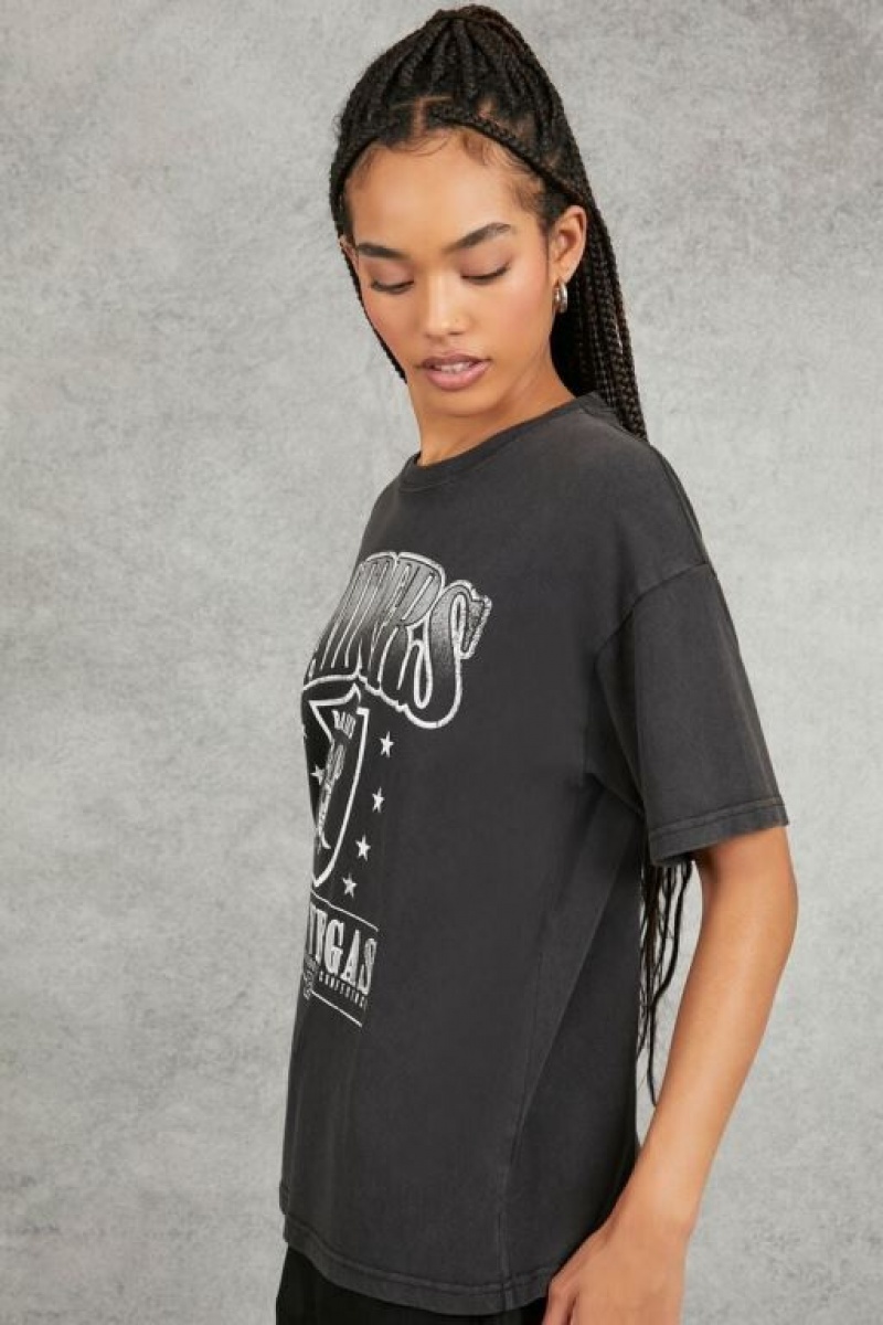 Camisa Forever 21 Las Vegas Raiders Estampadas Mujer Negras Multicolor | 01PaPU3srlZ