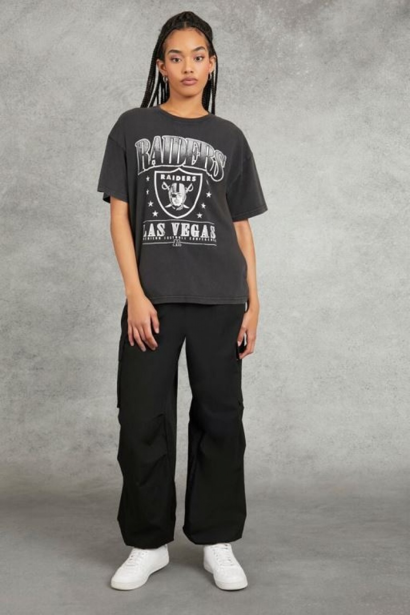 Camisa Forever 21 Las Vegas Raiders Estampadas Mujer Negras Multicolor | 01PaPU3srlZ