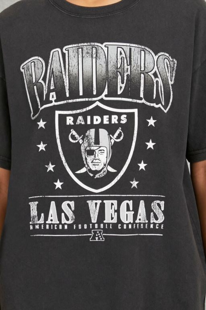 Camisa Forever 21 Las Vegas Raiders Estampadas Mujer Negras Multicolor | 01PaPU3srlZ