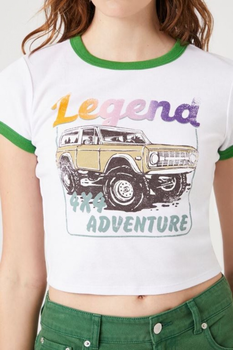 Camisa Forever 21 Legend Estampadas Ringer Mujer Blancas Multicolor | 1pEzXeudELu