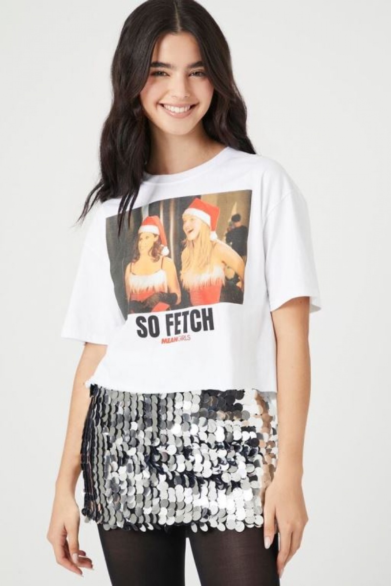 Camisa Forever 21 Mean Girls So Fetch Estampadas Mujer Blancas Multicolor | eyIwQFcSyad