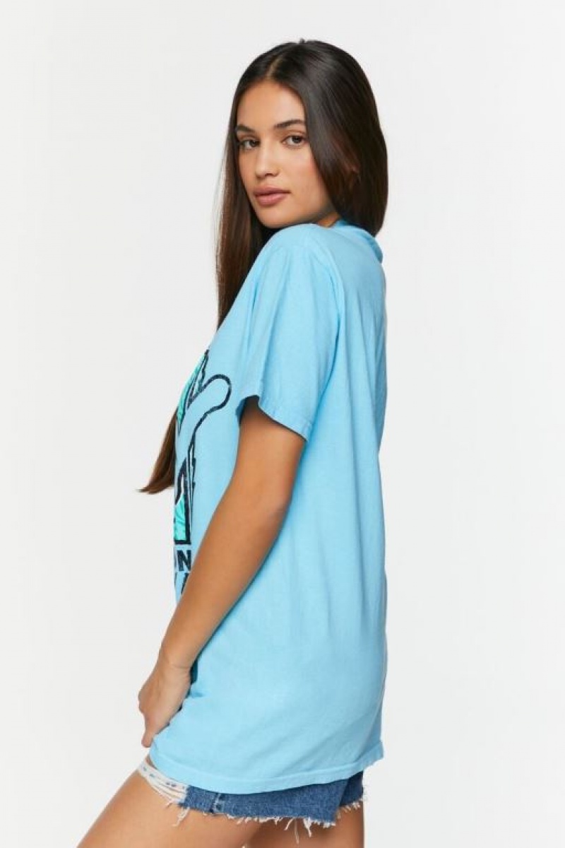 Camisa Forever 21 Mtv Estampadas Crew Mujer Azules Multicolor | ena8rAxV71H