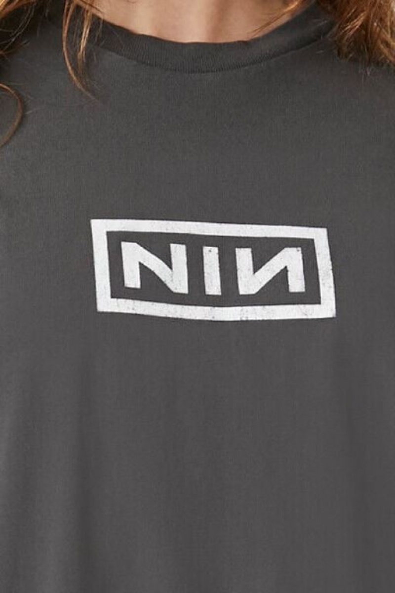 Camisa Forever 21 Nine Inch Nails Oversized Tour Mujer Gris Multicolor | ScoFqpYAGdN