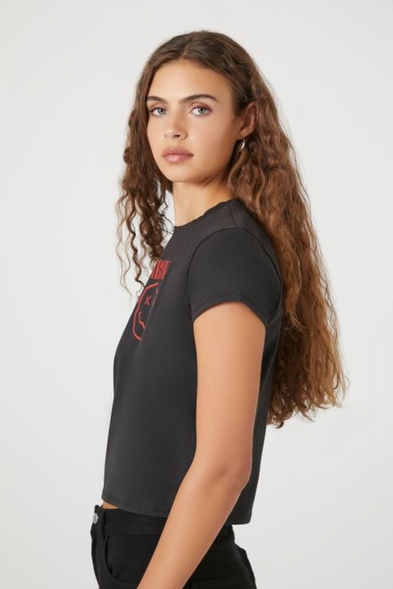 Camisa Forever 21 Nirvana Estampadas Baby Mujer Negras Rojas | TjQLV6qnMoM