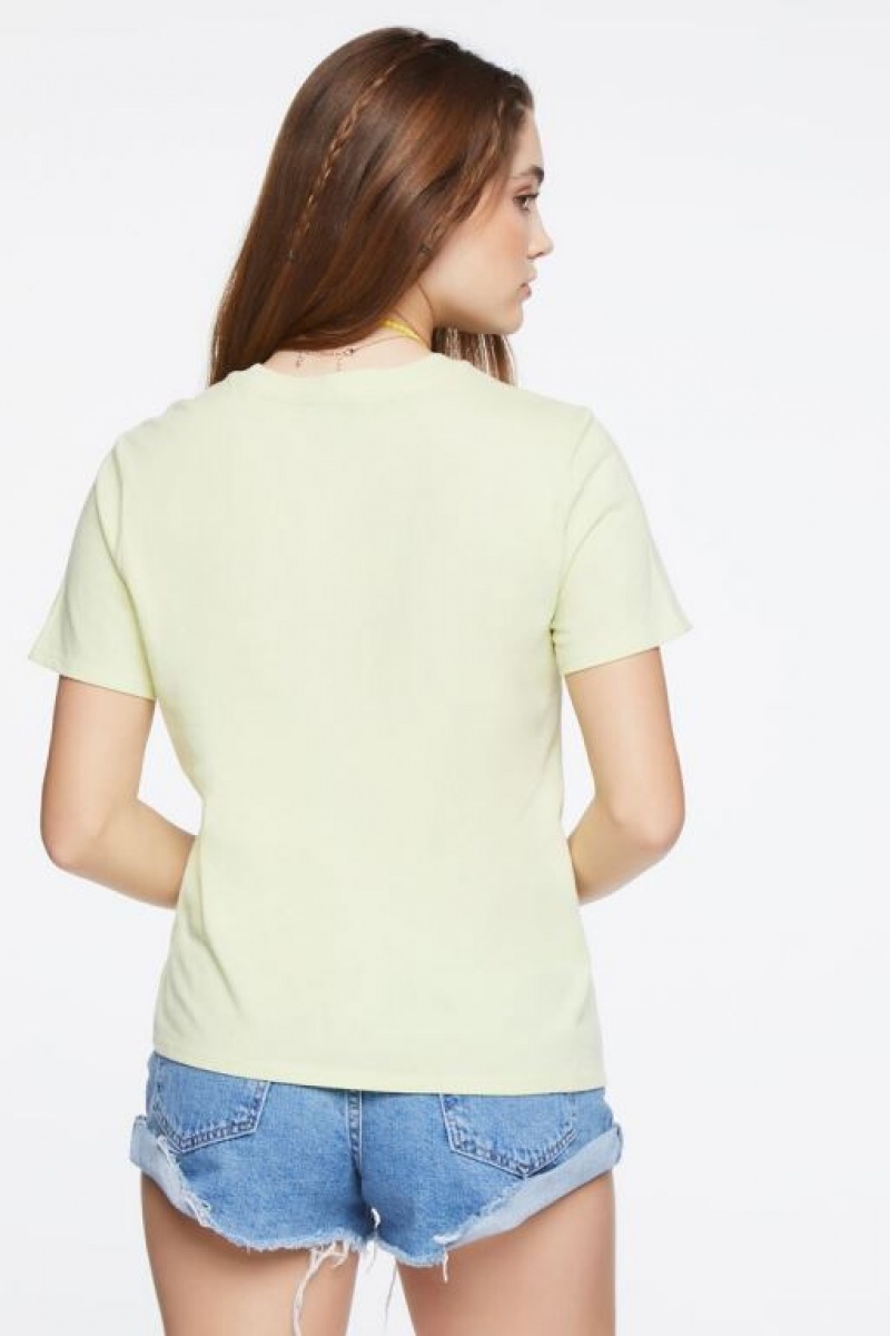 Camisa Forever 21 Organically Grown Cotton Estampadas Mujer Verde Multicolor | wq5kjW1Ty9G