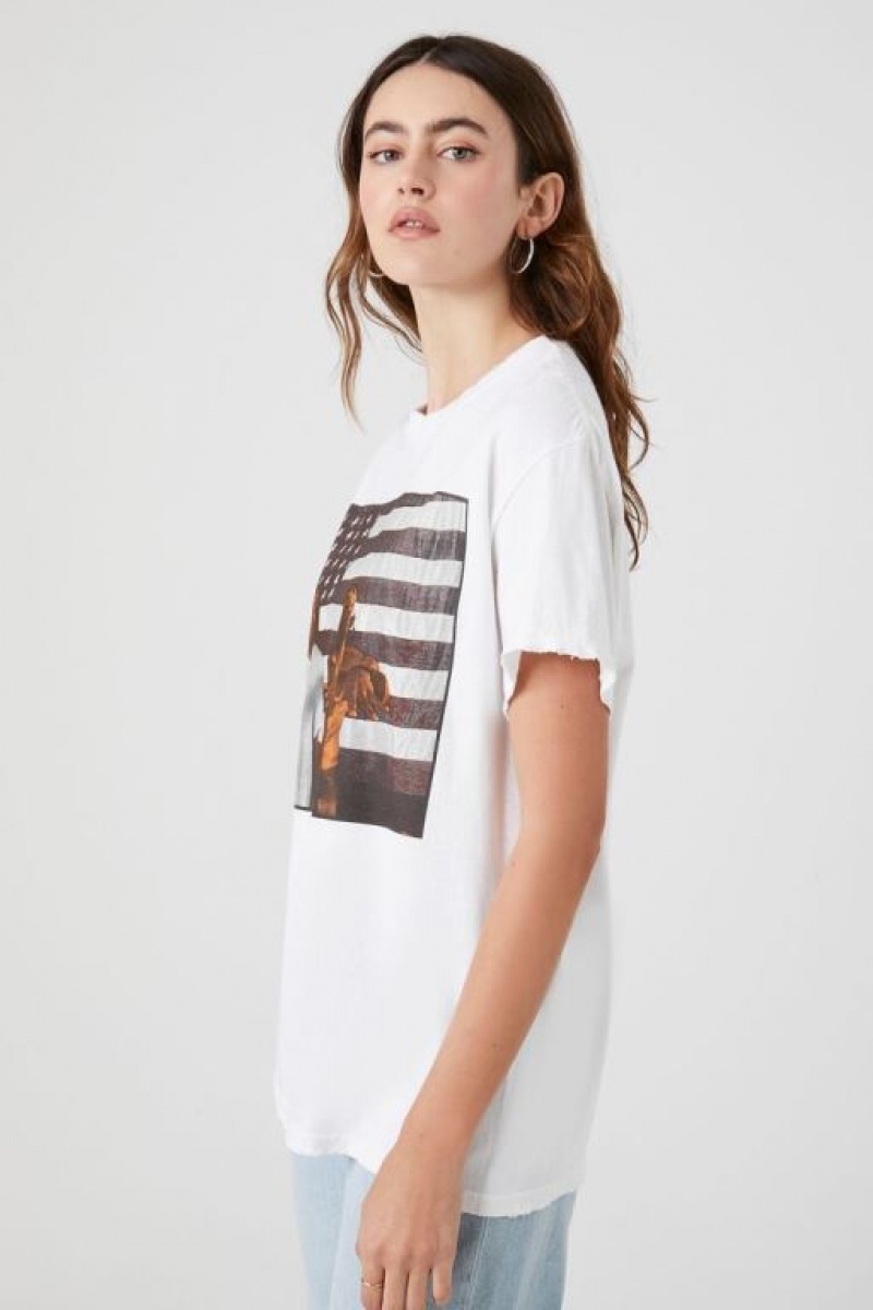 Camisa Forever 21 Outkast Stankonia Estampadas Mujer Blancas Multicolor | rODYjSNctna