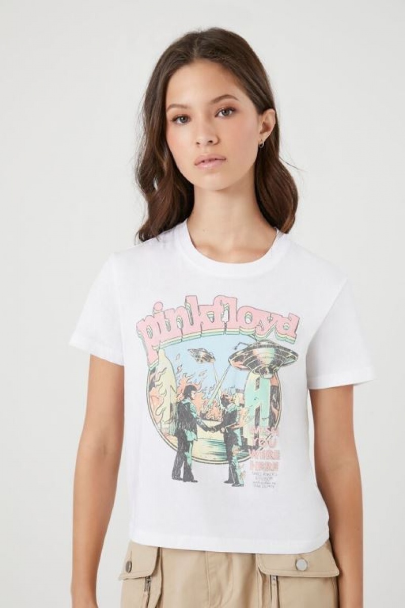 Camisa Forever 21 Pink Floyd Estampadas Mujer Creme Multicolor | WUhwl2JXyqe