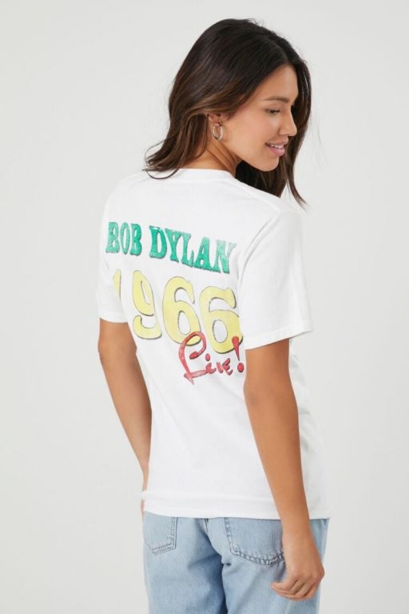 Camisa Forever 21 Prince Peter Bob Dylan Estampadas Mujer Blancas Multicolor | sSvtMkaEZcy