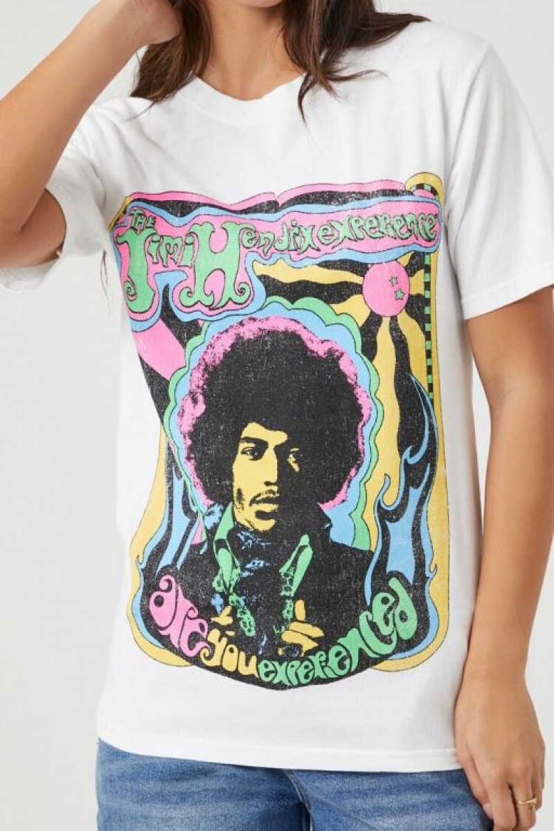 Camisa Forever 21 Prince Peter Jimi Hendrix Estampadas Mujer Blancas Multicolor | 1EqgxFbwAvQ