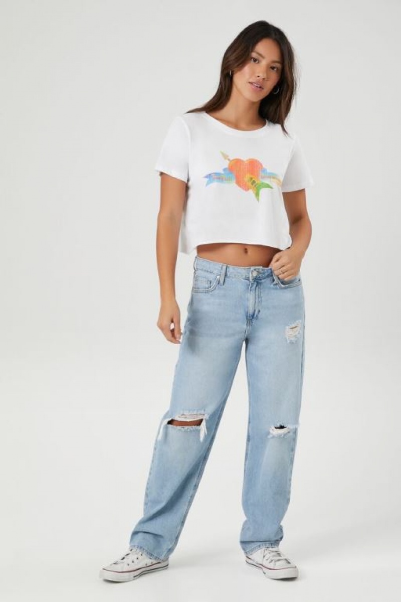 Camisa Forever 21 Prince Peter Tom Petty Cropped Mujer Blancas Multicolor | Lp0wxaGQfxA