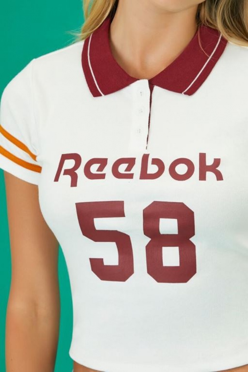 Camisa Forever 21 Reebok Estampadas Polo Mujer Blancas Multicolor | gIUd1VhZRvn