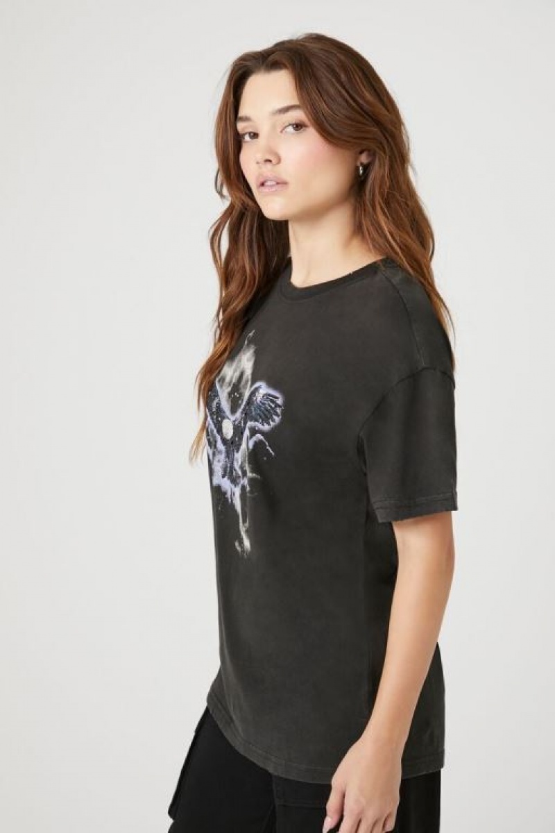 Camisa Forever 21 Rhinestone Eagle Estampadas Mujer Gris Multicolor | ZXJT8XjHvOu