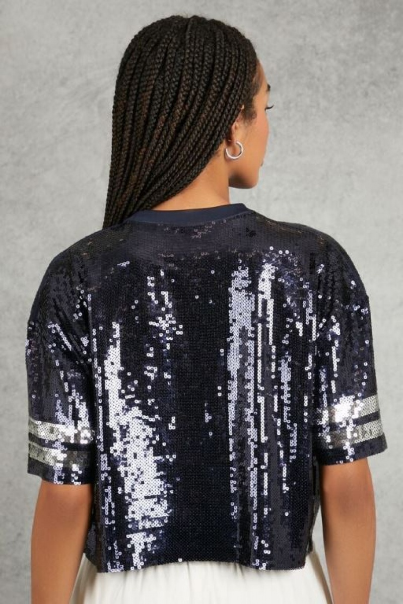 Camisa Forever 21 Sequin Dallas Cowboys Mujer Azul Marino Multicolor | oqgZ7Kvaobs