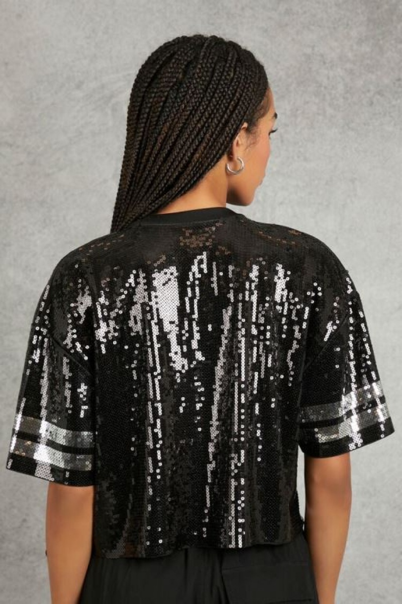 Camisa Forever 21 Sequin Las Vegas Raiders Mujer Negras Multicolor | JGZQfyeKgrd