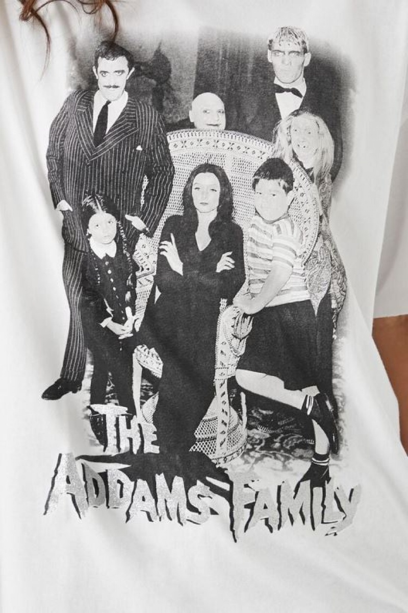 Camisa Forever 21 The Addams Family Estampadas Mujer Blancas Multicolor | tU4GSo3rkCd