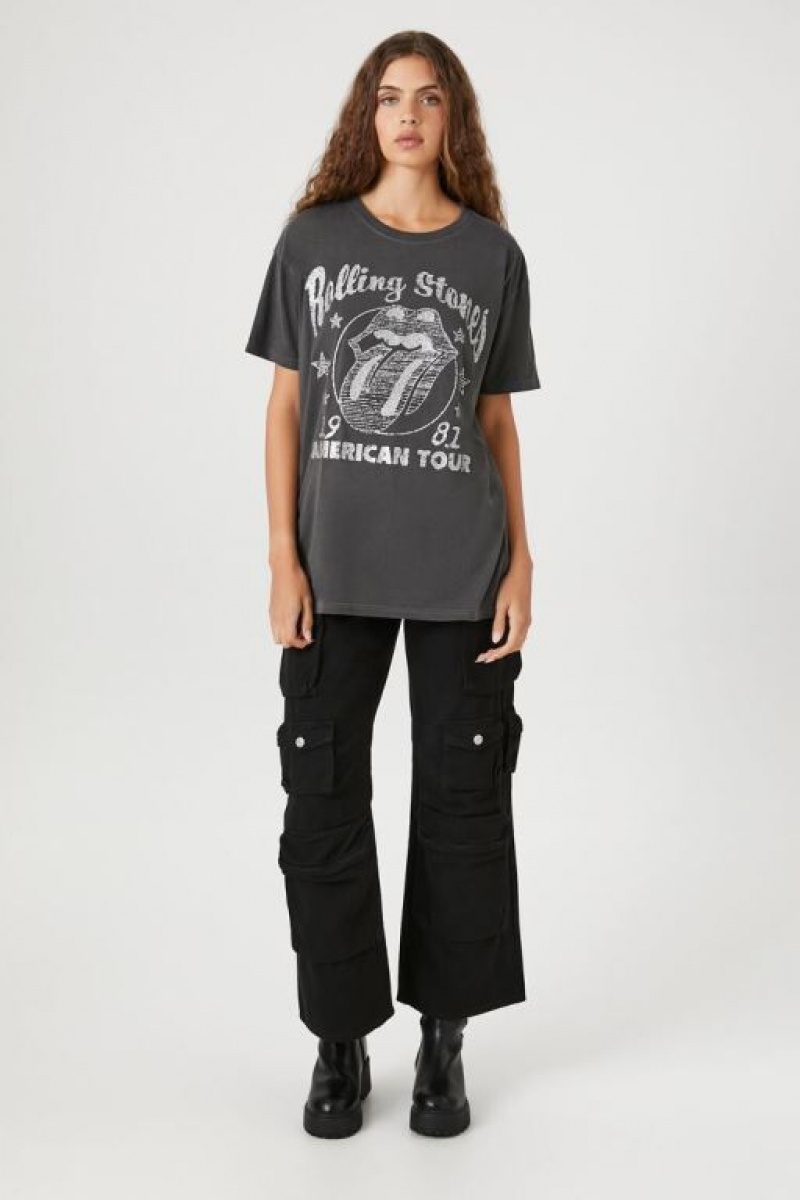 Camisa Forever 21 The Rolling Stones Estampadas Mujer Gris Multicolor | 1hgSqNkfj2a