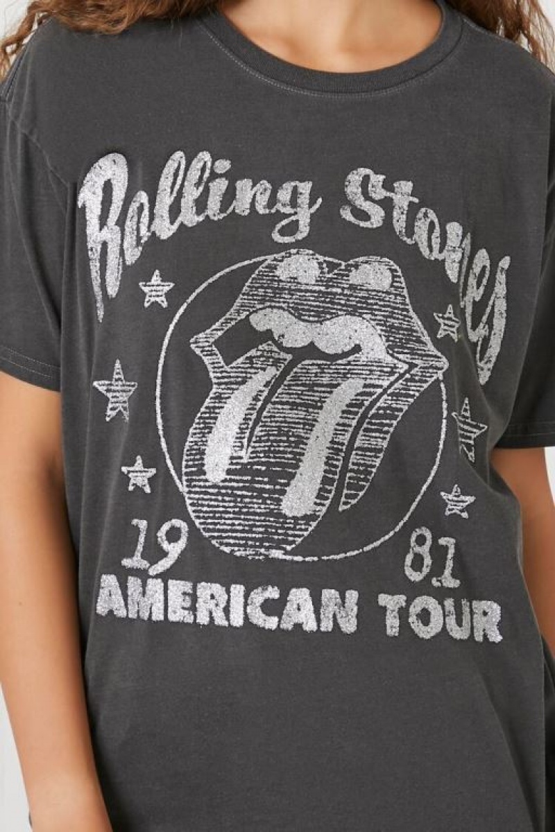 Camisa Forever 21 The Rolling Stones Estampadas Mujer Gris Multicolor | 1hgSqNkfj2a