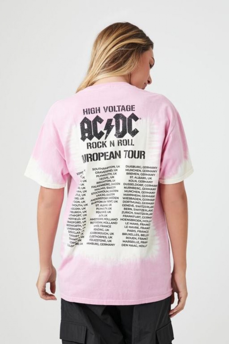 Camisa Forever 21 Tie Dye Acdc Estampadas Mujer Rosas Multicolor | bPgUtkPVivy