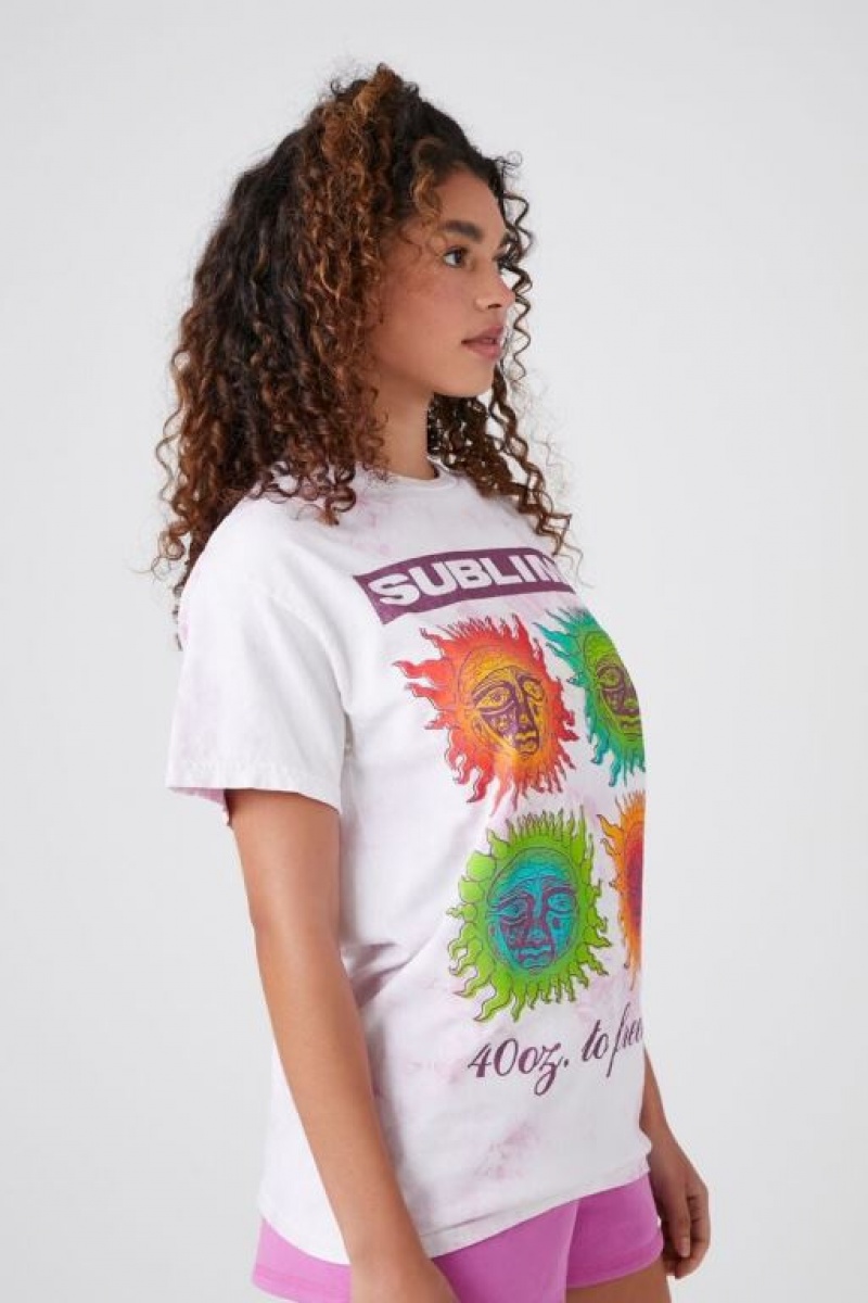 Camisa Forever 21 Tie Dye Sublime Estampadas Mujer Blancas Multicolor | mvkAnovdYjW