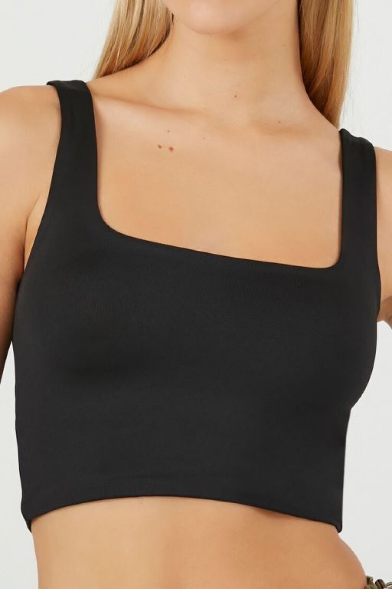 Camiseta Tirantes Forever 21 Contour Cropped Tank Mujer Negras | nvQScliFj1A