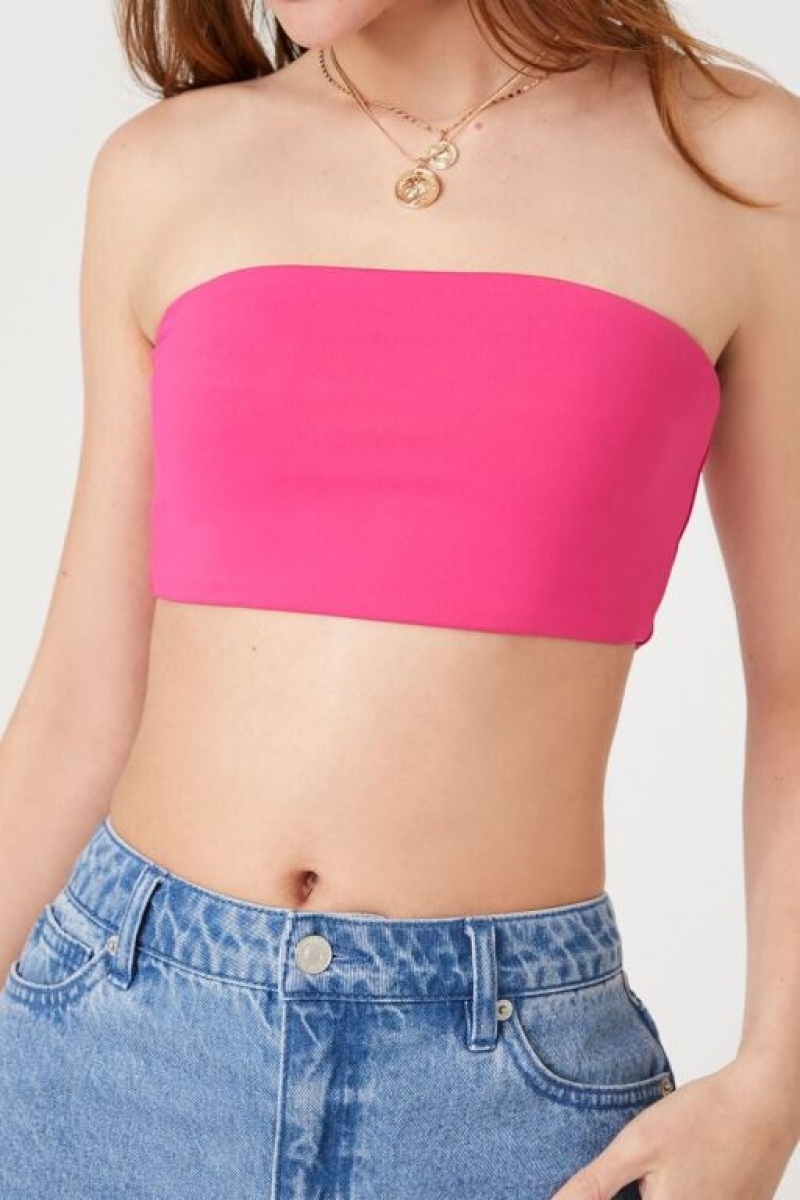 Camiseta Tirantes Forever 21 Contour Cropped Tube Mujer Hibiscus | 582sE16t6HC