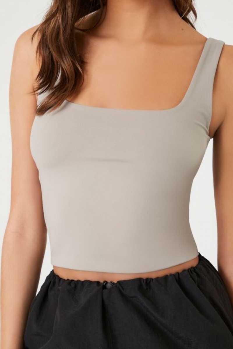 Camiseta Tirantes Forever 21 Contour Sculpt Cropped Tank Mujer Castlerock | cQDxI7rRPcn